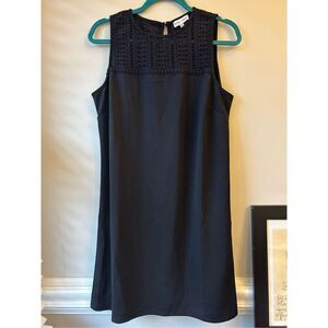 Thyme & Honey shift dress eyelet size M minimalist